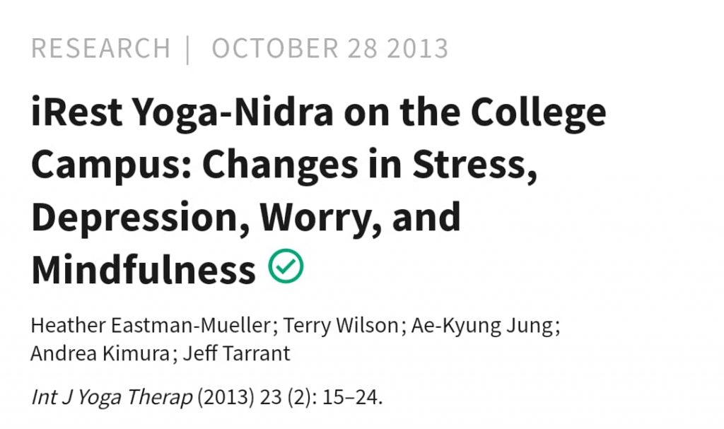 تاثیر یوگا نیدرا بر استرس، نگرانی و افسردگی